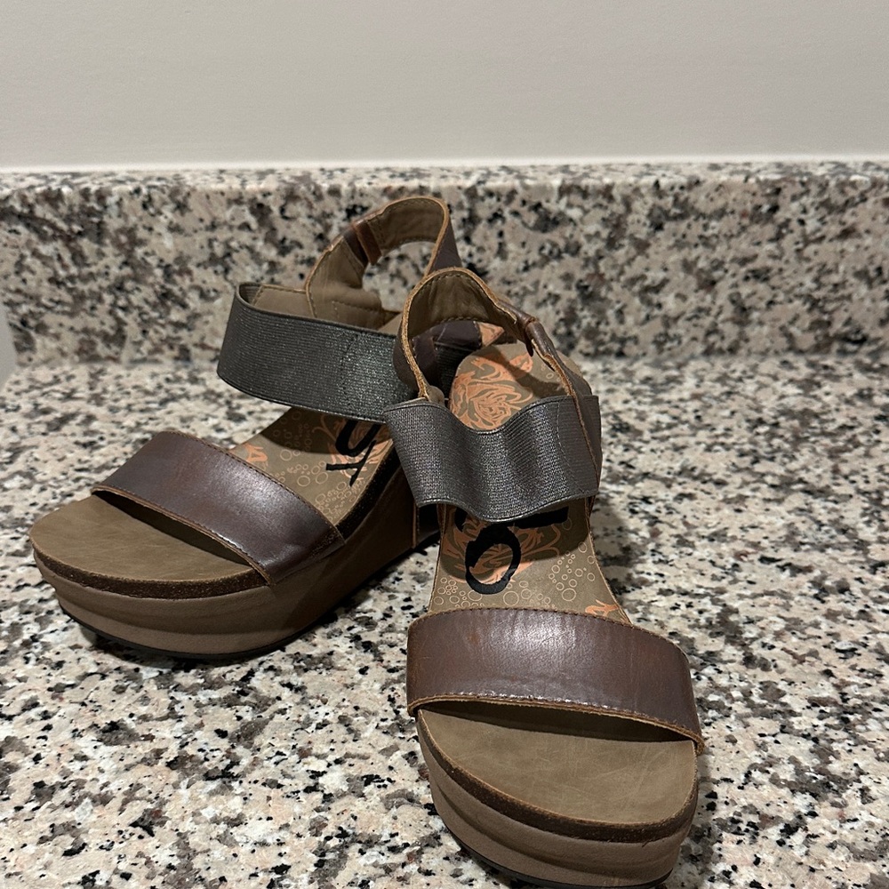 Elegant Brown and Gray Women's Sandals